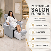 Fauteuil de pédicure JOXIN avec fonction de massage ergonomique du repose-tête et bassin de spa pour les pieds amovible pour les spas de beauté