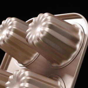 En Stock acier au carbone Bordeaux ondulé ange <span class=keywords><strong>cloche</strong></span> antiadhésif gâteau moule 6/9/12 tasses moule de cuisson - Product Image 4