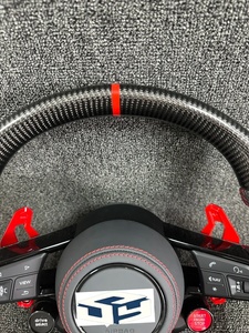 พวงมาลัยรถยนต์คาร์บอนไฟเบอร์ สำหรับ Audi R8 TT Mk2 <span class=keywords><strong>Mk3</strong></span> B8 RS TTS TTRs RS3 RS6 RS4 RS5 RS7 A3 D3 A4 A5 A6 C6 A7 A8 A1 Q3 Q5 Q7 - Product Image 5