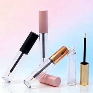 Máscara de Pestañas Personalizada de 10 ml con Tapa Negra y Rosa, Cepillo para Suero de Pestañas, Tubo de Máscara al por Mayor con Aplicador - Product Image 1