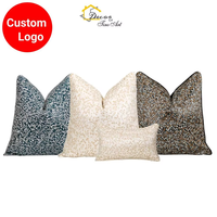 Vente en gros de housses de coussin jacquard de luxe personnalisées, conception à pois dorés, usine OEM pour canapé, canapé, salon, chambre à coucher, décoration intérieure