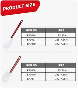 Spatule en silicone professionnelle Goodman, résistante à la chaleur, antiadhésive, grattoir en caoutchouc pour cuisine commerciale, boulangerie, vente en gros OEM - Product Image 4
