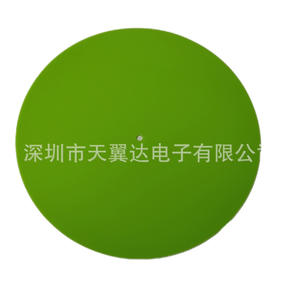 Tapis rond en acrylique vert pour tourne-disque vinyle - Product Image 4