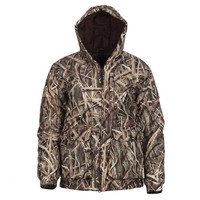 2025 Gear hommes hiver canard leurre porte imperméable en plein air chasse veste Orange Camouflage impression coupe-vent respirant caractéristiques