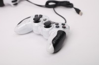Joystick à vibrations double jeu qualifié RTS filaire USB 2.0 PC Gamepad Controller stock double choc joypad ordinateur portable de poche