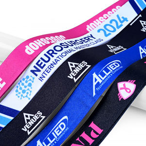 高品質カスタムロゴバッジリールホルダーランヤード昇華ポリエステルIDカードネックストラップ金属フック安全バックル付き - Product Image 3