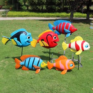 Thème de l'océan Aquarium résine artisanat géant en fibre de verre dauphin pingouins algues coquille étoile de mer Statue pour événements fête <span class=keywords><strong>location</strong></span> accessoires - Product Image 5