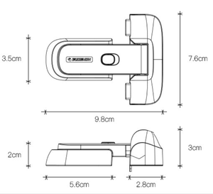 Nâng cấp trẻ em an toàn tủ lạnh khóa đa góc tủ đông cửa an toàn chốt khóa cửa để ngăn chặn trẻ em mở cửa tủ lạnh - Product Image 2
