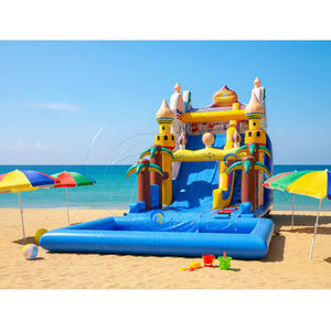 Tobogán Acuático Inflable Comercial de PVC con Piscina Desmontable para Uso en Interiores/Exteriores para Hogar, Escuela, Resort y Hotel - Product Image 1