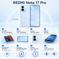 Teléfono Inteligente REDMI Note 17 Pro 5G Modelo 2026 Original, Pantalla de 6.83 Pulgadas, 9000mAh, HyperOS 3, 120Hz, Doble SIM