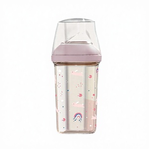 Botella de Alimentación para Bebés Boyi de Boca Ancha, Calibre Grande, Libre de BPA, PPSU, Flujo Variable, Anti-flatulencia, Anti-caída, Diseño de Dibujos Animados, Silicona - Product Image 4