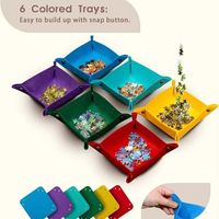 Table de puzzle portable en vente chaude, plateau en feutre inclinable, tapis de sol pour enfants pour 1000 à 2000 pièces avec surface en feutre antidérapante