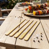 Brochettes de kebab jetables écologiques en bambou, personnalisables avec logo, pour grillades professionnelles, camping et fêtes barbecue