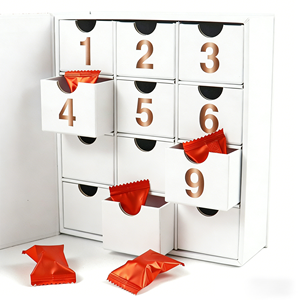 Boîte vide personnalisable pour calendrier de l'avent de maquillage Ramadan 30 jours, ou boîte en papier pour calendrier de l'avent de jouets et chocolats Noël 12 jours - Product Image 3