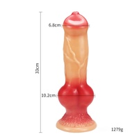 Dildo réaliste en forme de pénis de chien noir, dispositif de masturbation féminine, dilatateur anal, plug anal, faux pénis, vagin artificiel, jouet pour adultes