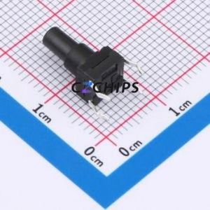 TSW06112-120B331CA Tactile <b>Switch</b> Through hole-4P,6.1x6.1mm <b>Switch</b> Single Pole Single Throw Round Button 1.8N 6.1mm - Product Image 2