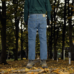 Jean en denim coupe bootcut Y2K vintage imprimé animalier de haute qualité, avec rivets, style punk, extensible, imperméable, léger, en coton noir pour homme - Product Image 3