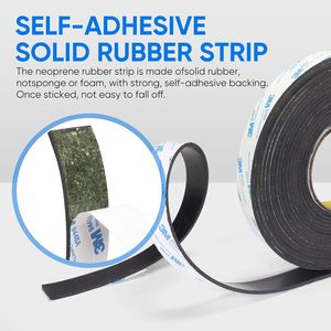 Lembaran Karet <span class=keywords><strong>Neoprene</strong></span> Perekat Sendiri QY - Gasket DIY, Bantalan Anti-Selip, Penyegel/Penahan Cuaca, Dapat Dipotong (Lebar 1 inci X Tebal 1/8 inci) - Product Image 5