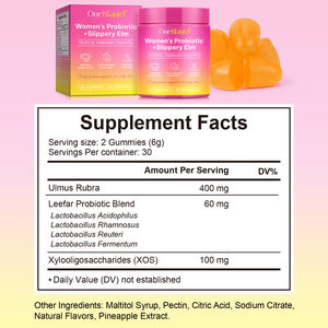 OneBtaniclビーガン女性サプリメント女性の膣の健康とPHバランスのための滑りやすいエルムを持つ女性のプロバイオティクスのガム - Product Image 2