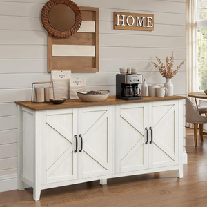 Buffet de rangement en bois avec étagères réglables, 4 niveaux, écologique, gain de place, <span class=keywords><strong>console</strong></span> de salon - Product Image 2