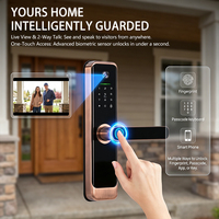Poignée de porte électronique intelligente avec carte à puce, contrôle à distance sans fil, serrure interne de sécurité électrique pour la maison