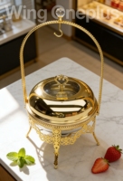 Chauffe-Plat Professionnel 8 Litres Poli Miroir pour Buffets et Événements Mondiaux (HORECA) - Vente en Gros