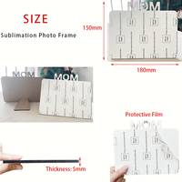 MDFSUB meilleur prix cadre photo personnalisé fête des mères maman Mdf cadre photo vierge sublimation Plaques en bois avec film protecteur