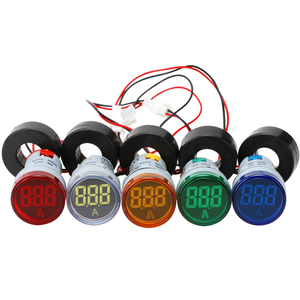 Vôn Kế Kỹ Thuật Số Thu Nhỏ, Đèn Điện Áp Hiển Thị <span class=keywords><strong>LED</strong></span> Sáng, Có Thể Chọn Bảng Chỉ Thị Tròn Năm Màu 22mm12-500v AC - Product Image 1