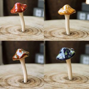 Hongo de Cerámica para Jardín, Adorno de Cerámica para Jardín de Hadas, Estacas para Plantas, Accesorios de Jardinería - Product Image 2