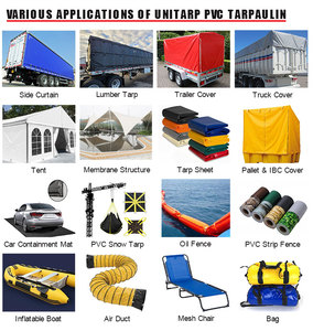 900gsm chịu mài mòn Polyester PVC Tarpaulin cuộn không thấm nước PVC tráng Bạt vải PVC Vải Bạt xe tải Bìa - Product Image 6