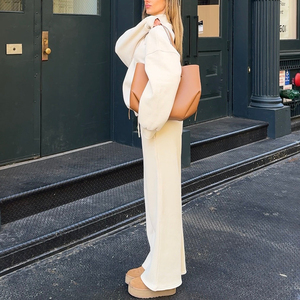 Logo personalizzato di alta qualità da donna in cotone Premium Plain pesante Pullover a manica lunga in pile con collo finto produttore di felpe - Product Image 5