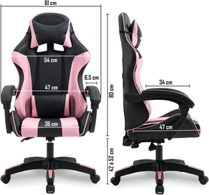 Chaise de bureau gaming robuste grise, la meilleure chaise de bureau économique, chaise de gaming OEM personnalisée, chaise inclinable moderne, chaise de <span class=keywords><strong>gamer</strong></span> pliable et sportive - Product Image 6