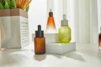 Emballage cosmétique, flacon en verre ambré avec bouchon compte-gouttes doré, 100 ml, flacon en verre personnalisé de luxe avec logo, compte-gouttes