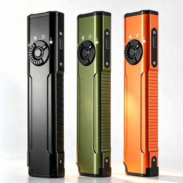 Multifunctional UV Light Green Light Edc Flashlight with Aluminum Alloy Body Magnetic Rechargeable LED Flashlight