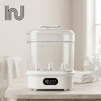 Stérilisateur-sécheur électrique pour biberons de grande capacité, stérilisateur à vapeur pour 6 biberons, tétines et accessoires
