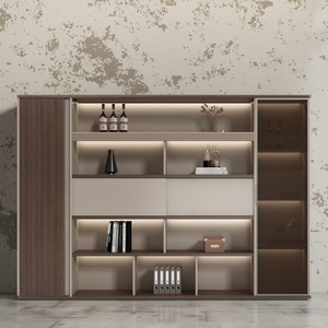 Hiện đại hiện đại bền công suất lớn dọc phòng ông chủ Văn phòng hiển thị kệ sách Tủ hồ sơ Tủ sách bằng gỗ - Product Image 2