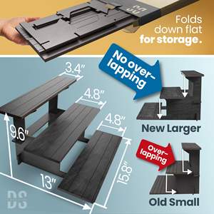 Soporte <span class=keywords><strong>de</strong></span> exhibición <span class=keywords><strong>de</strong></span> madera negra <span class=keywords><strong>de</strong></span> 3 <span class=keywords><strong>niveles</strong></span>-Estante <span class=keywords><strong>de</strong></span> joyería portátil, Estante <span class=keywords><strong>de</strong></span> stand <span class=keywords><strong>de</strong></span> vendedor, Elevador <span class=keywords><strong>de</strong></span> altar y Organizador <span class=keywords><strong>de</strong></span> tarjetas para eventos minoristas - Product Image 2