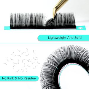 Heat Bonded Short Stem Premade Fans 3D 0.10mm <b>Volume</b> <b>Lashes</b> - Product Image 3