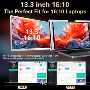 2025 mới đổi mới màn hình di động <span class=keywords><strong>13.3</strong></span> inch LCD IPS bảng điều chỉnh màn hình kép <span class=keywords><strong>LED</strong></span> loại C giao diện Chứng Khoán máy tính xách tay ba màn hình - Product Image 3