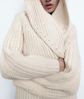 Fournisseur de tricots 2026, cardigan long en tricot épais surdimensionné personnalisé, chaud, à ouverture sur le devant, pour femmes