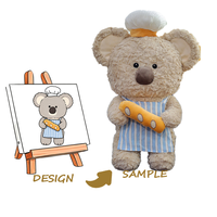 Pendentif en peluche personnalisé OEM, animal en peluche avec design brodé, doublure en maille de nylon, peluche super douce