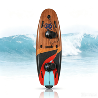 Tabla de Surf Eléctrica de Fibra de Carbono con Superficie de Madera, Estable y de Fácil Manejo, para Surfear en Lagos y Mares