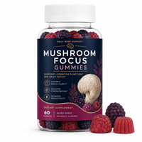 Op maat gemaakte formule paddenstoel nootropische gummies met Bacopa Monnieri & P-5-P vitamine B6 dagelijkse concentratie wellness gummy OEM