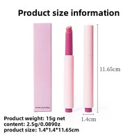 Fabricant de produits de beauté MLM, faible MOQ, stylo à lèvres de type pressé avec un look mat et sophistiqué et une couleur nude à faible saturation