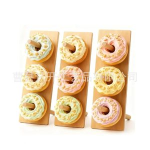 Expositor de donuts de madera, soporte de 3 niveles para decoración de mesa de fiesta, soporte para pastel de cumpleaños, fácil montaje, multiusos - Product Image 5