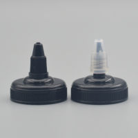 38/400 38mm Sauce en plastique Ketchup Twist Off Top Pointed Cap Long Buse Ribbed Fermeture Vis Couvercle facile à ouvrir pour bouteille à presser