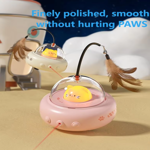 360 derece dönen LED lazer kedi oyuncak otomatik interaktif akıllı Pet oyuncak oynamak için dayanıklı PC malzemeden yapılmış - Product Image 5