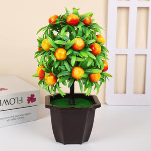 ต้นไม้ประดิษฐ์ ต้นไม้ปลอม ดอกไม้ประดับ ต้นบอนไซปลอม ตกแต่งห้องนั่งเล่น ผลไม้เสริมสิริมงคล ต้นไม้ปลอมในกระถาง - Product Image 6