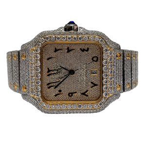 Montre mécanique personnalisée en acier inoxydable avec diamants en moissanite VVS, boîtier en or blanc saphir, tourbillon, certifiée GRA - Product Image 1