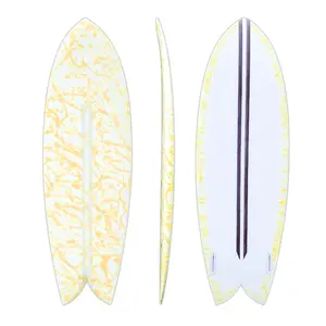 Fish Tail Stand Up Surf Board High Performance Fiberglass Longboard Epoxy Soft Surfboard